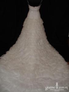 Mariées de Paris - Robe taille basse en tulle et dentelle