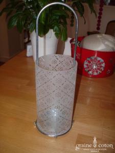 Ikea - Photophore haut en métal et verre