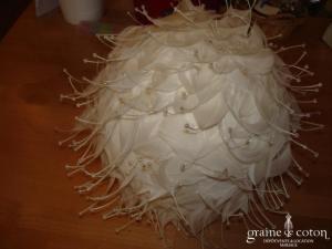 Joséphine - Grande boule plumes et perles - Diamètre 40 cm