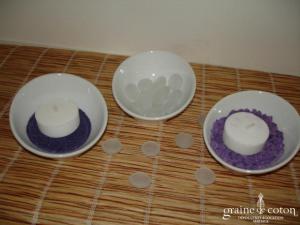 Petite coupelle biseautée en porcelaine blanche pour usage photophore ou vase