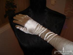 Gants longs ivoire