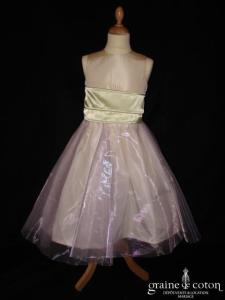 Graine de coton - Jupon / sur jupe en organza parme pour robe de demoiselle d'honneur