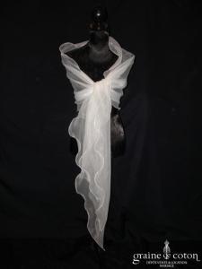 Lambert Créations - Étole en organza ivoire