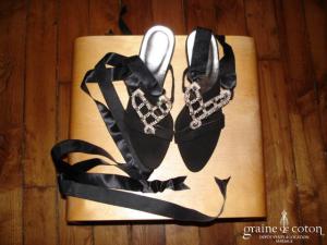 Sandales Daniela Cardia - Noires et swarovski