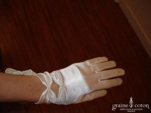 Gants courts ivoire - ouverts