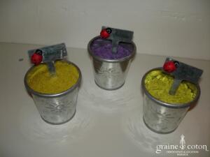 Petit seau en zinc - Lot de 4