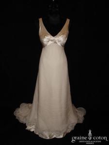 Création Nathalie Bourgey-Biron - Robe empire fluide ivoire
