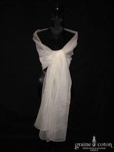 Divina Sposa - Étole en organza champagne clair