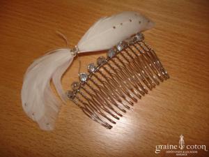 Peigne à cheveux plumes