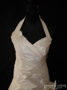 Linéa Raffaëlli - Robe en taffetas de soie ivoire