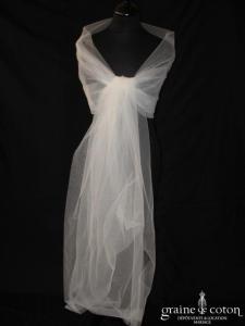 Étole en tulle ivoire