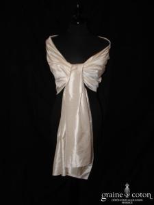 Hervé Mariage - Étole en soie sauvage ivoire