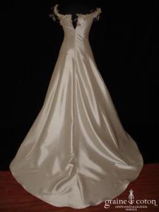 Ava Marillages - Robe en mikado de satin ivoire