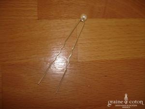 Pics à cheveux - Lot de 5 perles ivoires