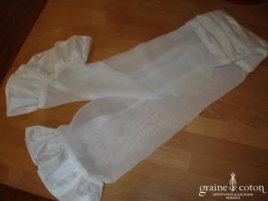 Manchettes en taffetas et organza