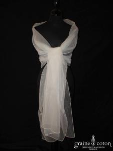 Étole en organza ivoire