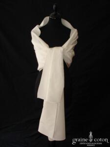 Cymbeline - Étole en taffetas ivoire
