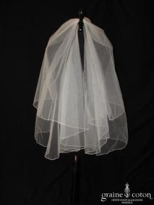 Les mariées d'Elodie - Voile court en tulle ivoire