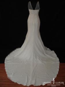 Mariées de Paris - Robe sirène en tulle et dentelle ivoire