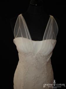 Mariées de Paris - Robe sirène en tulle et dentelle ivoire