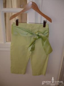 Ensemble petit garçon d'honneur chemise et corsaire vert anis