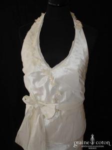 Linéa Raffaëlli - Robe deux pièces en taffetas ivoire