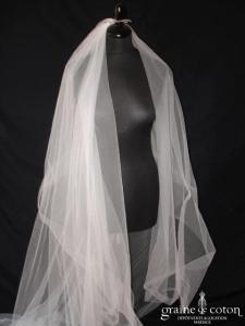 Max Chaoul - Voile long de 3 mètres en tulle blanc
