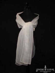 Étole en organza ivoire