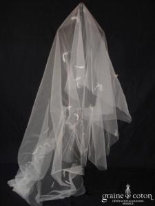 Germano Reale - Voile/étole en tulle avec plumes