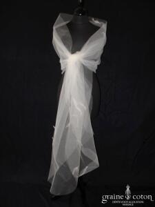 Germano Reale - Étole en tulle avec plumes