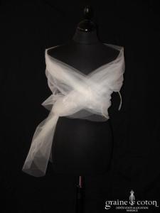 Germano Reale - Étole en tulle avec plumes