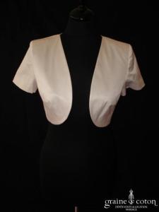 123 - Boléro Rosalie en coton satiné blanc
