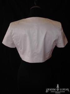 123 - Boléro Rosalie en coton satiné blanc