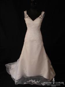 Création - Robe taille basse en organza blanc