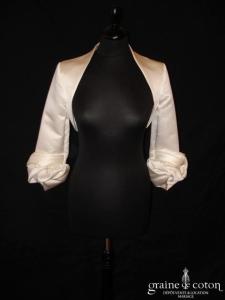 Cymbeline - Boléro Tourbillon en satin ivoire