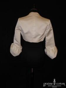 Cymbeline - Boléro Tourbillon en satin ivoire