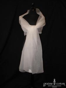 Pronuptia - Étole en organza ivoire