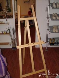 Chevalet 1,60m en pin naturel pour plan de table
