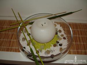 Centre de table rond en verre transparent