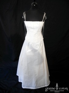 Sébastien Payen - Robe en taffetas de soie et dentelle de Calais