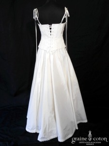 Sébastien Payen - Robe en taffetas de soie et dentelle de Calais