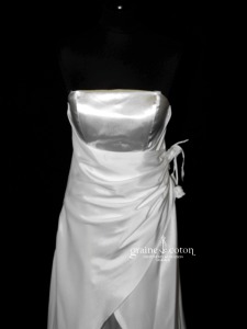 Juju & Christine - Robe en satin blanc