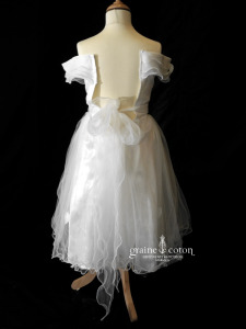 Robe demoiselle d'honneur en tulle ivoire