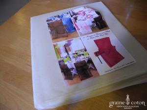 Décorer le bonheur - Housse de chaise avec noeud en intissé ivoire