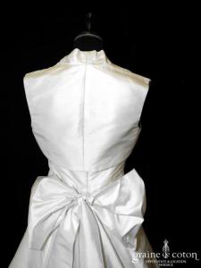 Rembo Styling - Boléro/gilet en soie sauvage ivoire