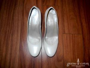 Perlato - Chaussures en cuir ivoire nacré