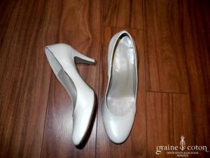 Perlato - Chaussures en cuir ivoire nacré