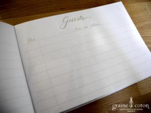 Livre d'Or avec couverture en satin perlé