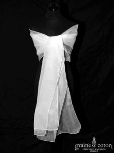 Lise Saint Germain pour Complicité - Étole en organza ivoire