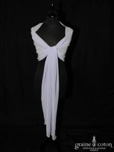 Étole en mousseline parme